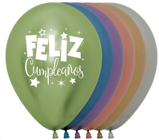 Globo de Helio Feliz Cumpleaños Reflex