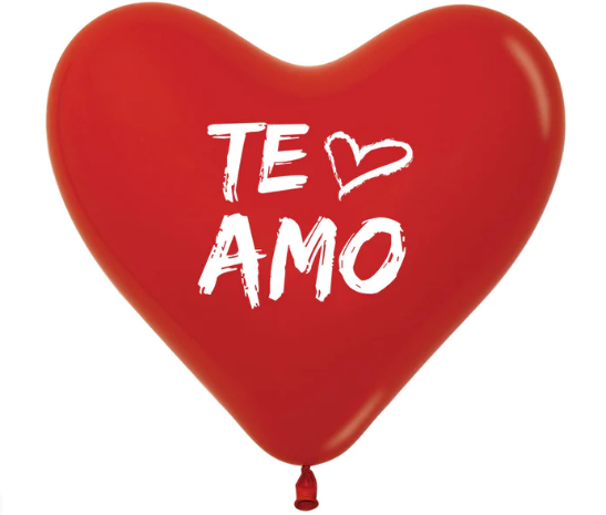 Globo Con Helio Corazón Te Amo